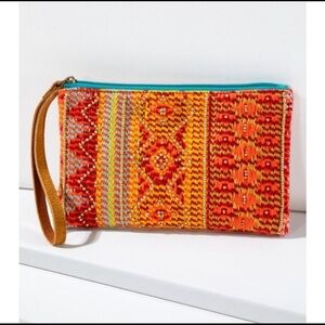 Handcrafted Artisan Metallic Beaded Wristlet